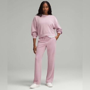 Lululemon Perfectly Oversized Crop Crew Softstreme size 12 Rose Blush RSBL